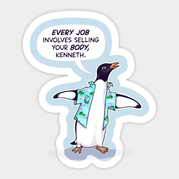 Wake up, Kenneth Sticker by sophielabelle